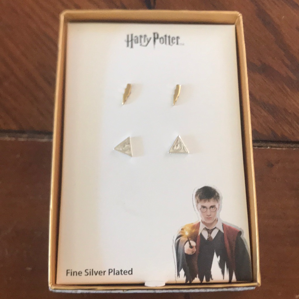Harry Potter Deathly Hallow & Lighting Earrings